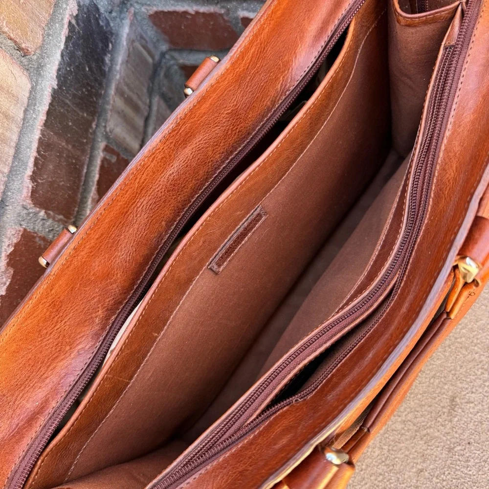 VTG Fabrizio Paini Leather Briefcase from Parma Italy 🇮🇹